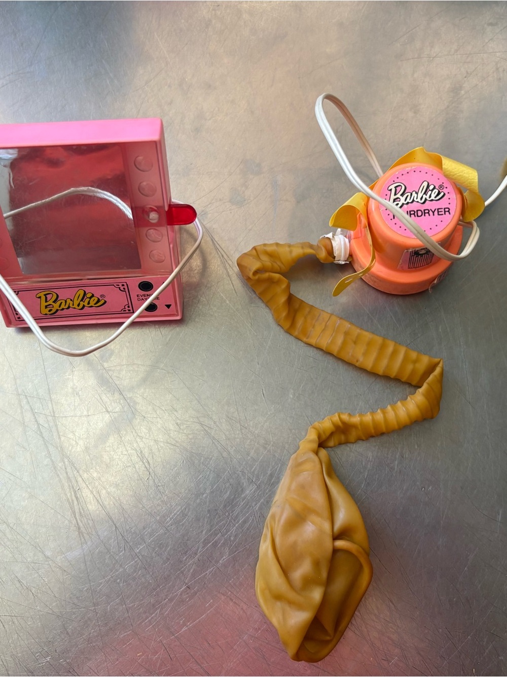 Vintage Barbie Hairdryer and Mirror